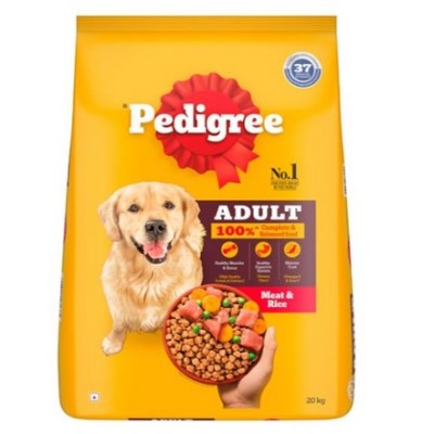 Pedigree Adlut  Meat And Rice 20 Kg Food